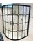 Ozelduş 90*90 cm Oval Siyah Profil Siyah Çizgili Baskı Desen Cam 1