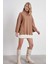 Düşük Kol Yakalı Yanlar Yırtmaçlı Örme Oversize Bluz 1