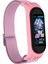 Puluz Xiaomi Mi Band Için 3/4/5 Dimi 8-Şekilli Toka Kordonlu Saat Pembe 4