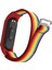 Puluz Xiaomi Mi Band Için 6/5/4/3 Dimi Kordonlu Saat Gökkuşağı 4