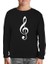 Müzik - Nota Siyah Çocuk Sweatshirt 1