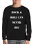Rock & Roll Never Die Siyah Çocuk Sweatshirt 1