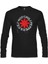 Red Hot Chili Peppers - Logo Siyah Erkek Sweatshirt 1