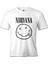 Nirvana - Logo Beyaz Erkek Tshirt 1
