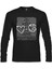 Keep Calm And Love Football Siyah Erkek Sweatshirt 1