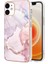 Apple iPhone 12 Için Imd Galvanik Mermer Desenli Telefon Kılıfı - Gül Altın (Yurt Dışından) 1