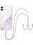 Apple iPhone 11 Için Iml Imd Mermer Desenli Kordonlu Galvanik Tpu Koruyucu Kılıfı - Beyaz (Yurt Dışından) 1