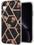 Apple iPhone Xr Için Çizilmeye Düşmeye Dayanıklı Mermer Desenli Galvanik Imd Iml Yumuşak Tpu Kılıf - Siyah (Yurt Dışından) 1