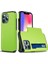 Apple iPhone 13 6.1 Inç Uyumlu Kart Tutuculu Pc + Tpu Hibrit Telefon Kılıfı - Yeşil (Yurt Dışından) 1