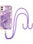 Apple iPhone 11 Için Iml Imd Mermer Desenli Kordonlu Galvanik Tpu Koruyucu Kılıfı - Mor (Yurt Dışından) 1