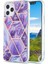 Apple iPhone 12 Için Imd Mermer Desenli 2.0mm Galvanik Tpu Koruyucu Kılıf - Koyu Mor (Yurt Dışından) 1
