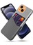 Apple iPhone 13 Için Kumaş Dokulu Kart Yuvalı Telefon Kılıfı - Gri (Yurt Dışından) 1