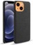 Apple iPhone 13 Mini Için Düz Renk Kumaş Kaplamalı Pc Telefon Kılıfı - Siyah (Yurt Dışından) 1