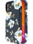 Apple iPhone 12 Mini Için Çiçek Desenli Pc + Tpu Telefon Kılıfı - Mavi/siyah (Yurt Dışından) 1