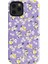 Apple iPhone 12 Için Flower Serisi Manyetik Levhalı Pc Telefon Kılıfı - Mor/sarı (Yurt Dışından) 2