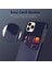 Apple iPhone 12 Pro Max Için Kartlıklı Kumaş + Pu Deri Kaplamalı Pc Telefon Kılıfı - Mavi (Yurt Dışından) 2