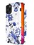 Apple iPhone 12 Için Flower Serisi Manyetik Levhalı Pc Telefon Kılıfı - Beyaz/mavi (Yurt Dışından) 1