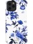 Apple iPhone 12 Için Flower Serisi Manyetik Levhalı Pc Telefon Kılıfı - Beyaz/mavi (Yurt Dışından) 2