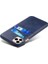 Apple iPhone 12 Mini Için Çift Kart Yuvalı Pu Deri Kaplamalı Pc Telefon Kılıfı - Mavi (Yurt Dışından) 4