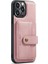 Apple iPhone 13 Pro Için 2'si 1 Arada Ayrılabilir Manyetik Kartlıklı Düşmeye Dayanıklı Pu Deri Telefon Kılıfı - Pembe (Yurt Dışından) 4