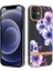 Apple iPhone 12 Için Lb5 Serisi Çiçek Desenli Galvanik Imd Iml Tpu Telefon Kılıfı - Mor Begonya (Yurt Dışından) 1