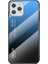 Apple iPhone 12/12 Pro 6.1 Inç Uyumlu Degrade Cam Tpu+ Akrilik Telefon Kılıfı - Mavi / Siyah (Yurt Dışından) 1