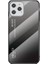 Apple iPhone 12/12 Pro 6.1 Inç Uyumlu Degrade Cam Tpu+ Akrilik Telefon Kılıfı - Gri / Siyah (Yurt Dışından) 1