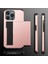 Apple iPhone 13 6.1 Inç Uyumlu Kart Tutuculu Pc + Tpu Hibrit Telefon Kılıfı - Pembe Altın (Yurt Dışından) 3