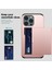 Apple iPhone 13 6.1 Inç Uyumlu Kart Tutuculu Pc + Tpu Hibrit Telefon Kılıfı - Pembe Altın (Yurt Dışından) 4