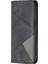 Apple iPhone 13 Pro Için Kartlıklı Standlı Mıknatıslı Geometrik Desenli Deri Kılıf - Siyah (Yurt Dışından) 2