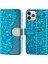 Apple iPhone 13 Pro 6.1 Inç Uyumlu Timsah Doku Simli Telefon Kılıfı - Mavi (Yurt Dışından) 1