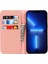Apple iPhone 13 Pro 6.1 Inç Uyumlu Çizilmeye Dayanıklı Deri Telefon Kılıfı - Pembe (Yurt Dışından) 5