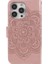 Apple iPhone 13 Pro Için Mandala Çiçek Desenli Standlı Kayışlı Deri Telefon Kılıfı - Gül Altın (Yurt Dışından) 4