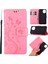Apple iPhone 12 Mini Için Kayışlı ve Çiçek Desenli Deri Kılıf - Pembe (Yurt Dışından) 1