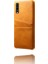Pu Deri Kaplamalı Samsung Galaxy A70 Için Telefon Kılıfı - Sarı (Yurt Dışından) 3