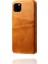Apple iPhone 11 Pro Max Için Çift Kart Yuvalı Pu Deri Kaplamalı Sert Pc Telefon Kılıfı - Turuncu (Yurt Dışından) 5