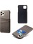 Apple iPhone 12 Mini Için Çift Kart Yuvalı Pu Deri Kaplamalı Pc Telefon Kılıfı - Gri (Yurt Dışından) 2