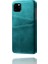 Apple iPhone 11 Pro Max Için Çift Kart Yuvalı Pu Deri Kaplamalı Sert Pc Telefon Kılıfı - Yeşil (Yurt Dışından) 5