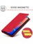 Apple iPhone 13 Pro Max Için Lc Strong Magnetic Serisi Pu Deri Cüzdan Tasarımlı Telefon Kılıfı - Kırmızı (Yurt Dışından) 5