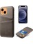 Apple iPhone 13 Mini Için Pu Deri + Pc Çift Kart Yuvalı Telefon Kılıfı - Gri (Yurt Dışından) 1