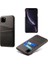 Apple iPhone 11 Pro Max Için Çift Kart Yuvalı Pu Deri Kaplamalı Sert Pc Telefon Kılıfı - Siyah (Yurt Dışından) 1