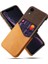 Apple iPhone Xr Için Kart Yuvalı Pc + Pu + Kumaş Hibrit Telefon Kılıfı - Turuncu (Yurt Dışından) 1