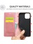 Apple iPhone 13 Mini Için Lc Strong Magnetic Serisi Pu Deri Cüzdan Tasarımlı Telefon Kılıfı - Gül Altın (Yurt Dışından) 4