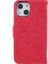 Apple iPhone 13 Mini Için Dantel Çiçek Baskılı Kayışlı Manyetik Standlı Pu Deri + Tpu Telefon Kılıfı - Kırmızı (Yurt Dışından) 4