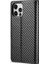 Apple iPhone 13 Pro Için Karbon Fiber Dokulu Pu Deri Cüzdan Tasarımlı Standlı Kılıf - Siyah (Yurt Dışından) 5