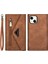 Apple iPhone 13 Mini 5.4 Inç Uyumlu Pu Deri Telefon Kılıfı - Kahverengi (Yurt Dışından) 1