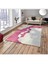 Meka Home Pembe Piramit Model Kadife Lastikli Halı Örtüsü 1