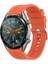 Honor Watch Magic 2 (46MM) Uyumlu 22MM Silikon Kordon Turuncu 3
