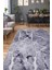 Granit Gri Saçaksız Dijital Halı Kaymaz Yıkanabilir Iskandinav Yolluk 160 x 300 cm 1