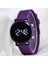 Mor Renk Silikon Kordonlu LED Genç Kız Kadın Çocuk Kol Saati SU-474 1